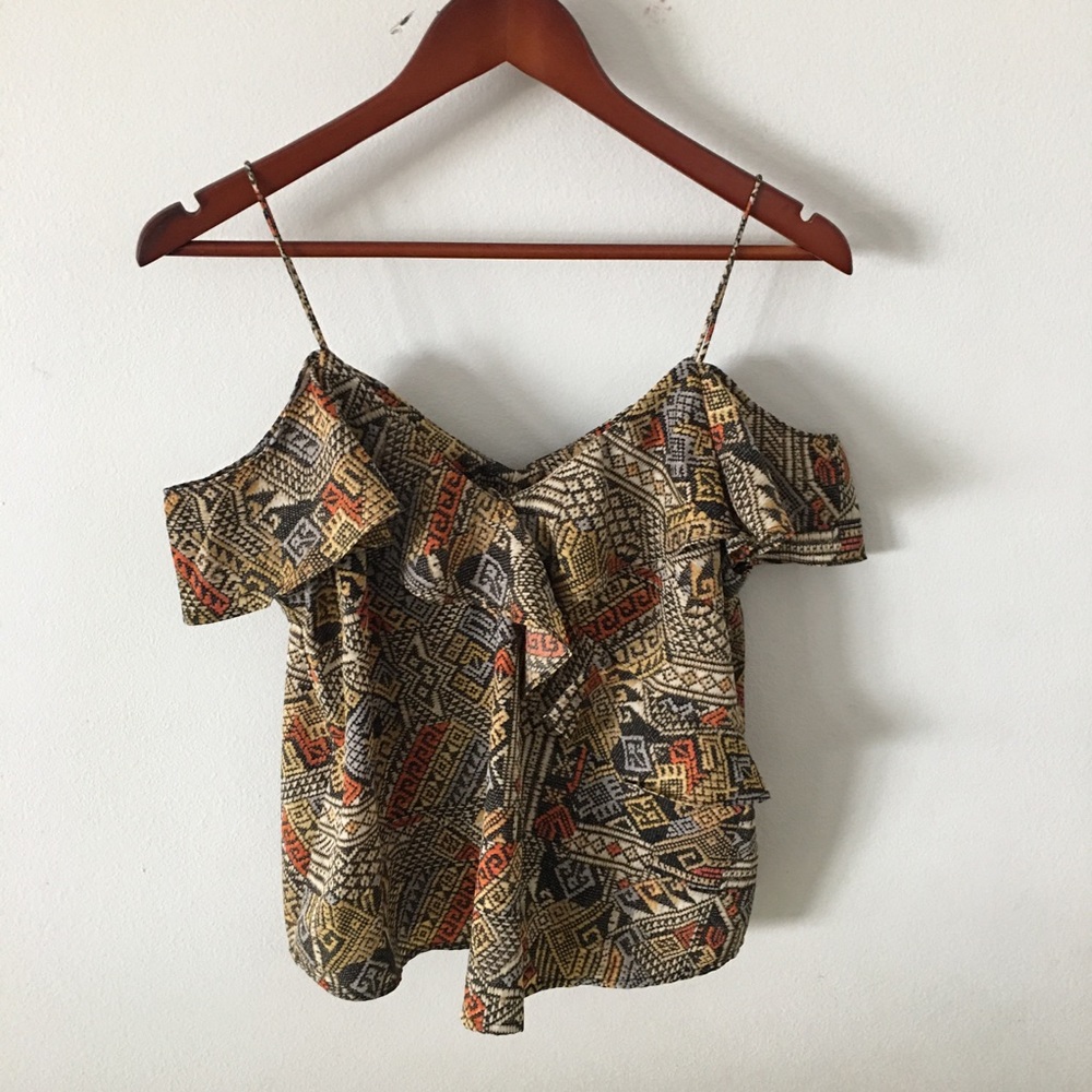Lucky Brand Cold Shoulder Top  Sz S
